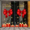 Feliz natal janela adesivos adesivo de parede decalques de natal decorações para casa shopping loja escritório janela 240113