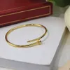 Designer Bracelet Luxury Womens Nail Customized Thin Version of the Bangles Braceletes Punk Accessories Fashion Braclets Classic good with and box