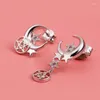 Boucles d'oreilles pendantes en argent Sterling S925, sous licence officielle, boucles d'oreilles irrégulières pour femmes, bijoux, accessoire cadeau d'anniversaire pour petite amie