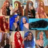 Aimeya Ginger Synthetic Lace Front Wig Long Wavy Synthetic Hair Wigs Cosplay Lace Wigs for Women black hat耐性繊維wig240115