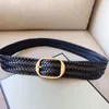 New Braided 38mm Men Belt For Woven Luxury Genuine Leather Cow Stripes Hand Knit Designer Girdle High Quality Male Belts 100CM-125CM with box pure hand woven belt