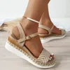 Sandalias Cuñas para Mujer Alpargatas 2024 Verano Plataforma antideslizante Mujer Ligero Casual Caminar Sandalias Mujer