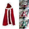 Święta Bożego Narodzenia dorosłe panie Pani Santa Claus Fancy Dress Costume Cloak Cape Cosplay Costumes217p