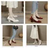 Ankle Designer Boot Winter Silhouette Heels Woman Embroidery Letters Heel Fabric Socks Boots Print Flower Wedding Party Shoe 80 s