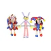 Fyllda P Animals The Amazing Digital Circus Clown Toy Cartoon Doll Pomnlls Jax Soft Toys Söta barn Jul Drop Delivery DHZ3A