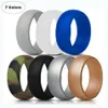 Wedding Rings 7 PCS Mens Classic Sports Silicone Ring Fashion Gym Engagement Couple Size 8 9 10 11 12 13 14 15 16223A274R