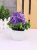 Dekoratif çiçekler yeşil yapay bitkiler bonsai ağacı sahte masa saksı süslemeleri ev el bahçe ofis dekor düğün