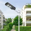 60W 90W 120W Grey Solar Street Lamp Motion Sensor Waterproof IP66 Wall Outdoor Landscape Garden Light with pole LL