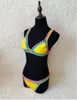 Atacado nova moda feminina sexy biquíni de malha verão férias beachwear artesanal crochê malha biquíni terno tamanho s m l