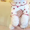 Vêtements pour chiens Bichon dentelle fraise vêtements pour animaux de compagnie Teddy été Schoner respirant chiot fruits gilet accessoires