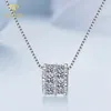 TFGLBU 1.6CTTW All m Colorless 925 Sterling Silver Pendant for Women Elegant Unique Necklace Luxury Quality Jewelry 240115