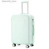 Suitcases Trolley Case Student Bagaż żeńska uniwersalne koła Zestaw bagażu Łagodowe hasło Przesyłka walizka Podróż Makaron Kolor Q240115