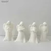 Ferramentas de artesanato Bonito Leitura Anjo Silicone Gesso Molde 3D Asas Menina Estátua Concreto Cimento Artesanato Resina Cristal Fazendo Ferramentas Decoração de Casa Presente YQ240115