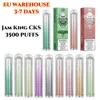 E Cigarro Jam King CKS 3500 Puff Bar Vape Pen Armazém da UE em estoque Puff 2800 Sabor de Suco 650mAh 6ML Bobina de Malha 1.1Ohm USB-C Carregando Cigarro Descartável China