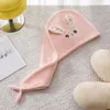 Serviette accessoire de coiffure sac mignon enveloppe de séchage Super absorbante avec dessin animé pour salle de bain doux