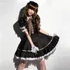 Shanghai Story – robe de demoiselle d'honneur japonaise, Costume de demoiselle d'honneur Cosplay, ensemble de robe tablier Lolita mignon, Costume de Service Black209B