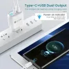 38W PD QC 3.0 Hızlı Şarj Cihazı Tip C Hızlı Şarj Cihazı USB C Duvar Şarj Cihazı Adaptörü US Samsung S24 iPhone 15 14 Pro Max Huawei Xiaomi