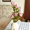 Fiori decorativi 55 cm 1 bouquet 5 teste peonia artificiale rosa tea seta finta per soggiorno fai da te giardino domestico decorazione di nozze