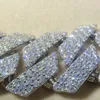 Buss Down 18mm Men Fashion 925 Jewelry 3 Rows Moissanite Diamond Hip Hop Fine Cuban Link Chain