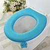 Toilet Seat Covers 2/4/6PCS Winter Warm Cover Closestool Mat Bathroom Accessories Knitting Pure Color Soft O-shape Pad Bidet 02