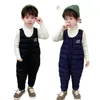 Baby Warm Strap Pant Girls Boys Winter Overalls Down-Cotton Jumpsuit Kids Protection Cold Snowsuit Rompers Clothes 1-5 Years 240115