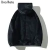 Una Reta Hooded Men's Parkas Streetwear Autumn Winter Men Clothing Hip Hop Parka Harajuku Unisex Canary Velvet Jacket Coat 240115