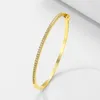 Bangle UILZ Minimalist Zirconia Chain Tennis Necklace Bracelet Jewelry Set Stainless Steel Base Crystal Wedding Jewellery