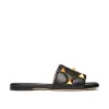 topkwaliteit luxe Designer Schoenen Slipper Sliders quilten zwart wit Echt Leer klinknagel buiten Zomer Strand sexy platte sandaal meisje cadeau