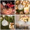 Candle Holders 6pcs Glass Globe Hanging Clear Holder Tealight Terrarium