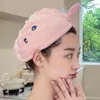 Serviette douce pour sécher les cheveux, enveloppe Super absorbante pour filles avec motif de dessin animé pour salle de bain