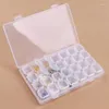 Nagelkonstsatser 28 Slots Decoration Storage Box Tomt för Rhinestone Container