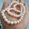 Top Grading AAAA Japanese Akoya 8-9mm white Pearl Necklace 18 14K Gold Clasp fine jewelryJewelry Making 240115