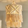 Ręcznie robione ściany Tapestry Macrame Boho Decor ręczny Tassel Tapestry Tło zagłówek Wiszący Dekorat 240115