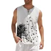 メンズタンクトップTシャツの男性v首のゆるいフィットポケットスプリングと夏のカジュアルスポーツ