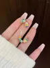 Pendientes de aro temperamento Simple corto coreano divertido lindo multicolor anillos de oreja joyería