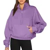 Kobiet bluzy bluzy w połowie zip pullover ogólna pełna bluzy juniors