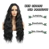 Body Wave Synthetisch Haar Pruiken Voor Vrouwen Lange Zwarte Kleur Middelste Deel Volledig Hoofd Covers Chemische Vezel Gesimuleerd Haar 26 Inch240115