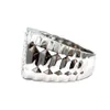 Hot Selling Fashion Champagne Diamond Rings Micro-Set Cluster Inlaid Solid White Gold Wedding Engagement Men Ring