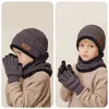 Cykelhandskar Vinterbarn Halsduk Hattar Neat Sticking Craft Warming Child Beanie för utomhus