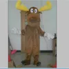 2020 Discount usine le costume de mascotte d'orignal marron tête pour Chrismtas pour adulte à porter 2954
