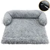 Dog pet Dog Bed Pet Sofa Protection Plush Dog Pad Dog Sofa Pet Furniture Sofa Cover with Soft Neck Pad Machine Washable Grey 240115