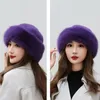 Berets Dome Style Hat For Women Fashionable Solid Color Winter Thicken Warm Soft Plush Stay Cozy Weather