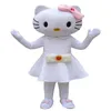 2018 High quality Mascot Costume Cute kitty Halloween Christmas Birthday Character Costume Dress Animal White cat Mascot Ship2635