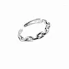 Cluster Rings 925 Sterling Silver Cuba Chain Opne For Women Engagement Wedding Luxury Fine Jewelry Wholesale Everything