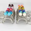 10PCS Super Lovely 5CM Silver Metal Purse frame Colorful Bead Head with KeyChain frames Kiss Clasp DIY Bag Accessory small 240115