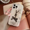 Klasyczny projektant telefoniczny Women Fashion Bowknot Flower Case Luksusowe litery wydrukowane fonegaza dla iPhone'a 14 Pro Max 13 12 11 -3