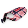 Giubbotto salvagente per cani a righe Costume da bagno Giubbotto salvagente estivo Riflettente Cucciolo Cappotto galleggiante Costumi da bagno Gilet per animali domestici 240113