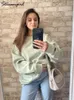 Streamgirl Basic Oversized Top Vrouwen Sweatshirts O Hals Katoenen Truien Losse Herfst Winter Kleding Sweatshirt Oversize 240115