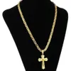 Erkekler için dini İsa çapraz kolye altın paslanmaz çelik haç kolye zincir erkek mücevher hediyesi 210721315i