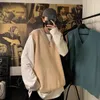 メンズベストニットセーター男性のノースリーブ服プレーンソリッドカラーチョッキベストvネックブループラスサイズストリート韓国ファッションジャンパー